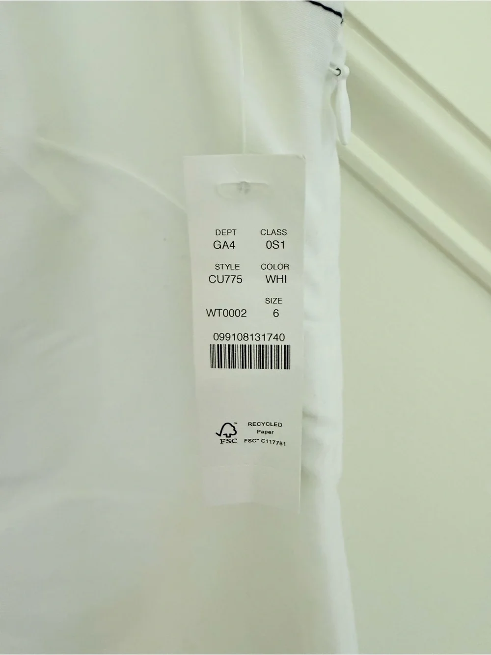 NWT J. Crew Contrast-stitch cotton poplin dress - size 6